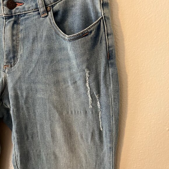 Sundance Magnolia Jeans 28 Light Wash Floral L Embroidered Boho Stretchy Indie - Picture 5 of 12